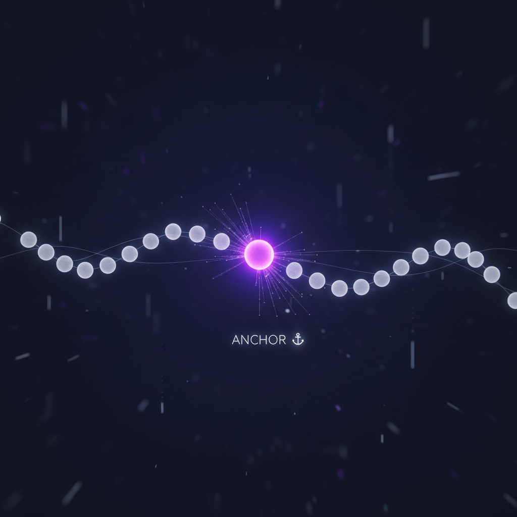 An abstract visualization of one word in a prompt being given more attention and influence.