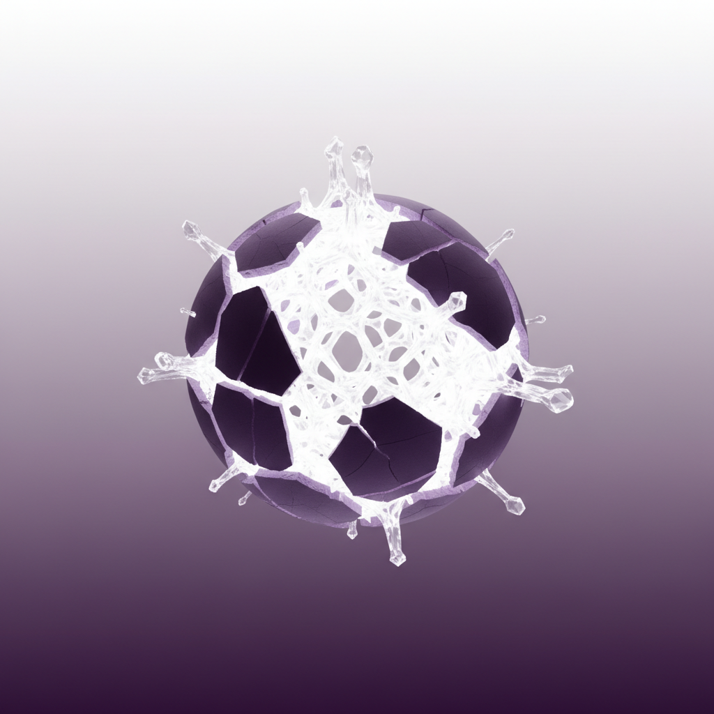 A cracked sphere reforming itself into a stronger object, symbolizing resilience after failure.